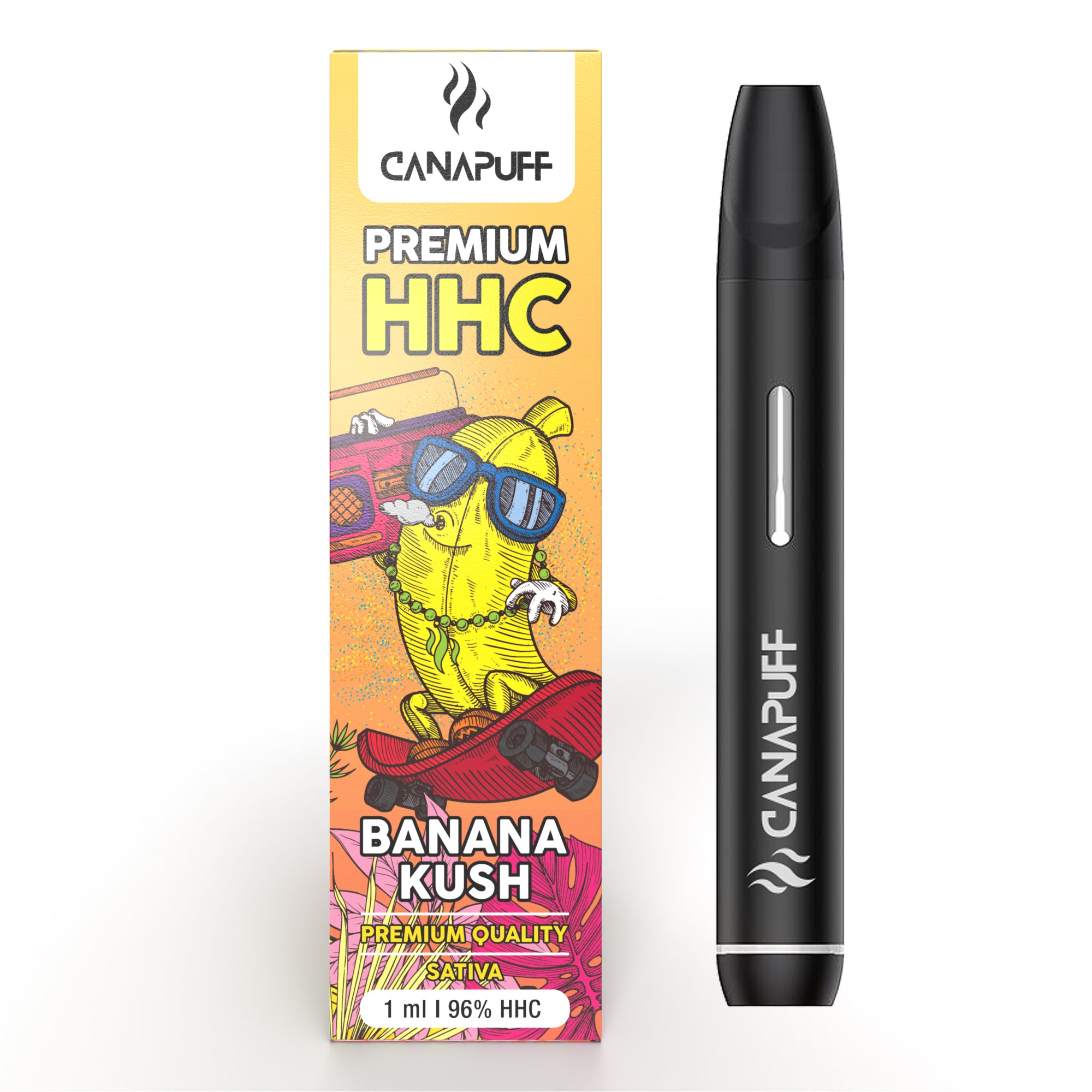 banana kush 96 hhc canapuff one use 1ml