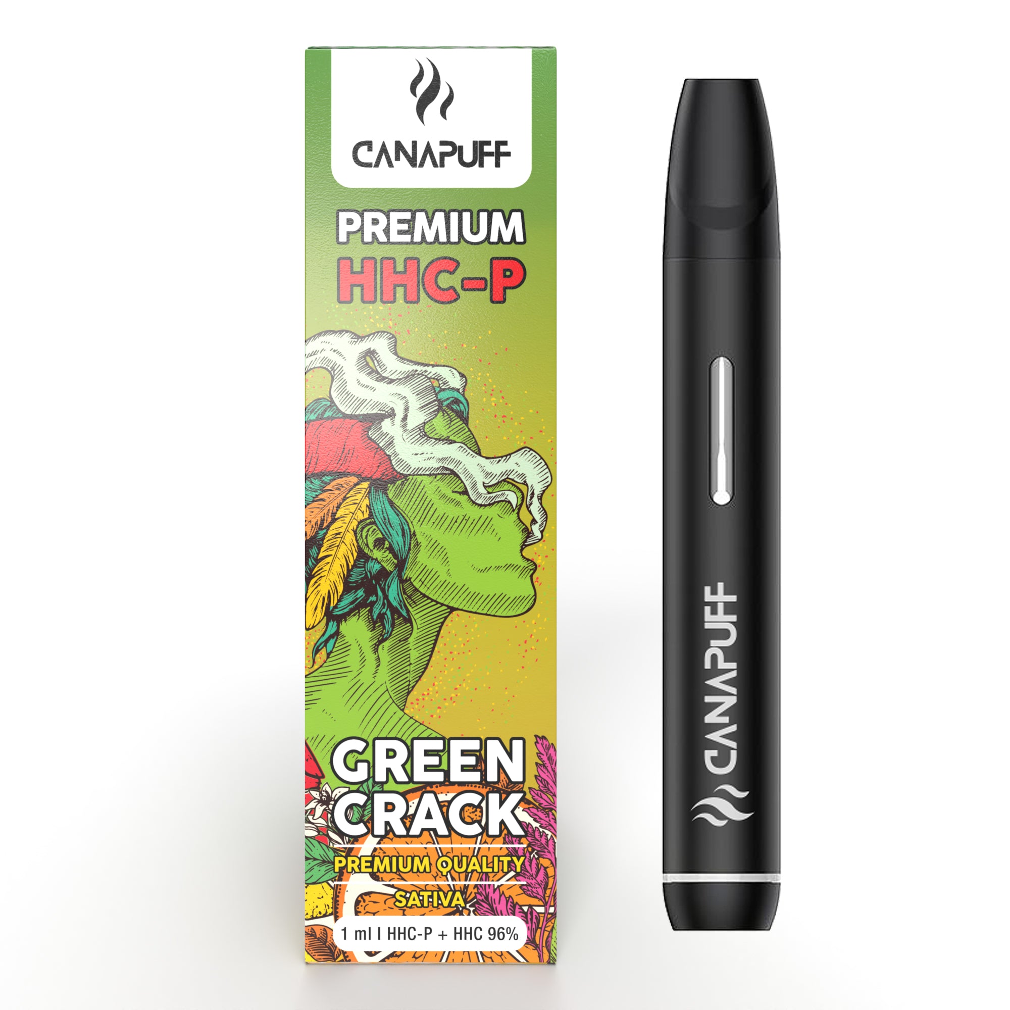 green crack 96 hhc p canapuff one use 1ml