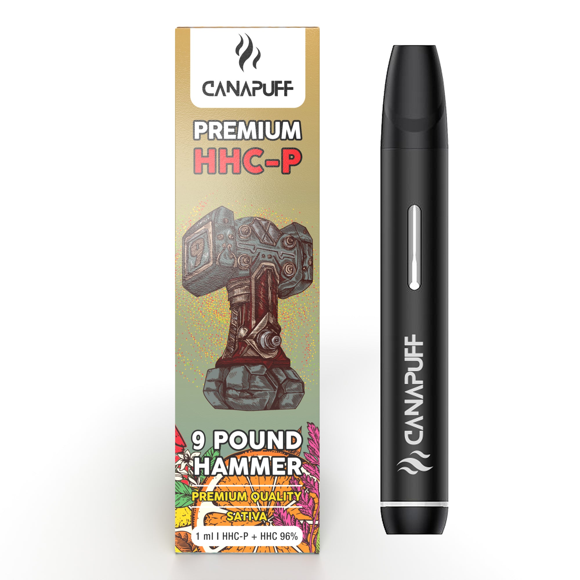 pound hammer 96 hhc p canapuff one use 1ml