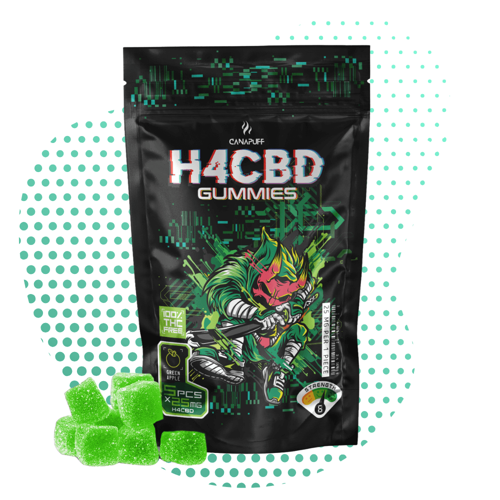 Canapuff - H4CBD Gummibitar - Grönt äpple