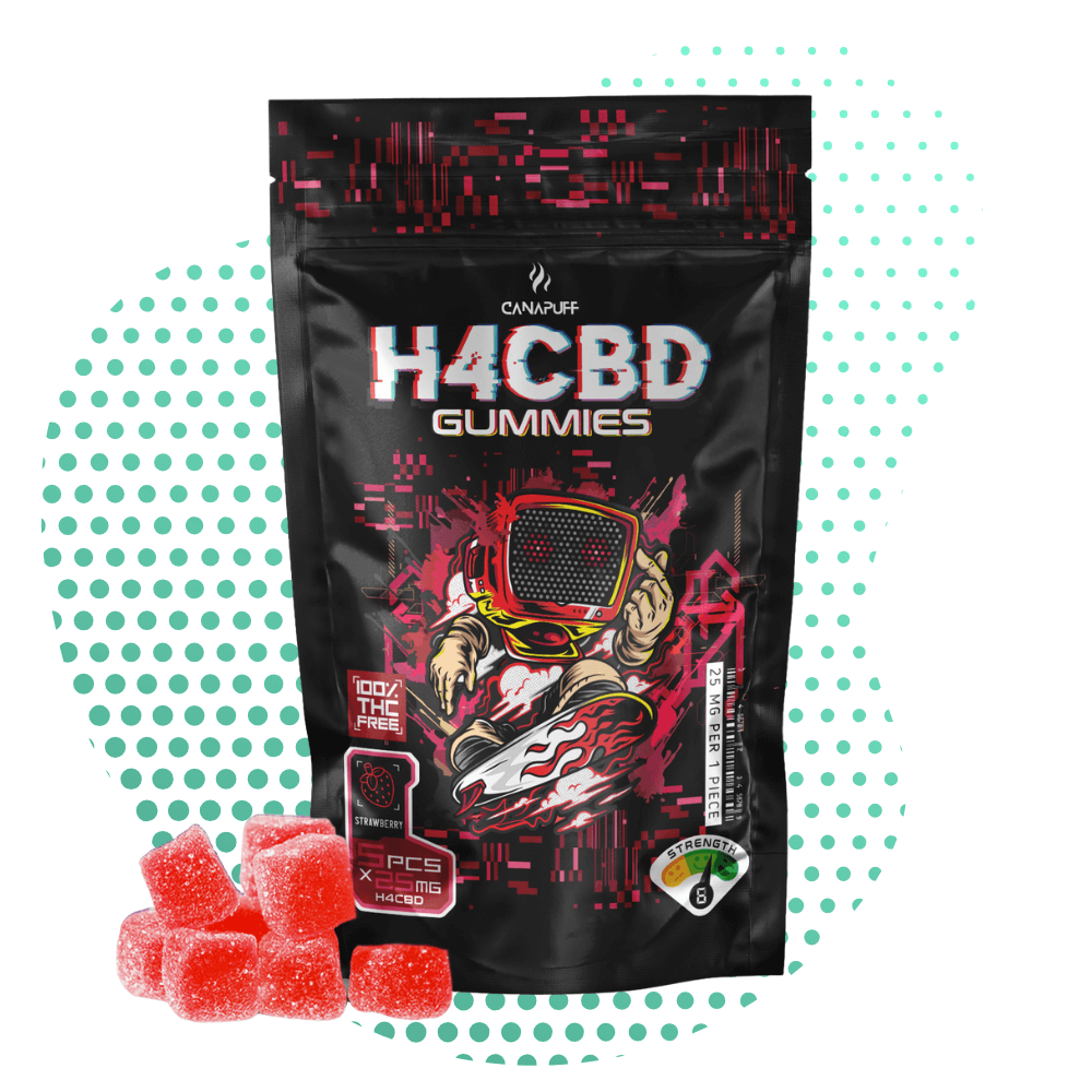 Canapuff - H4CBD Gummibitar - Jordgubb