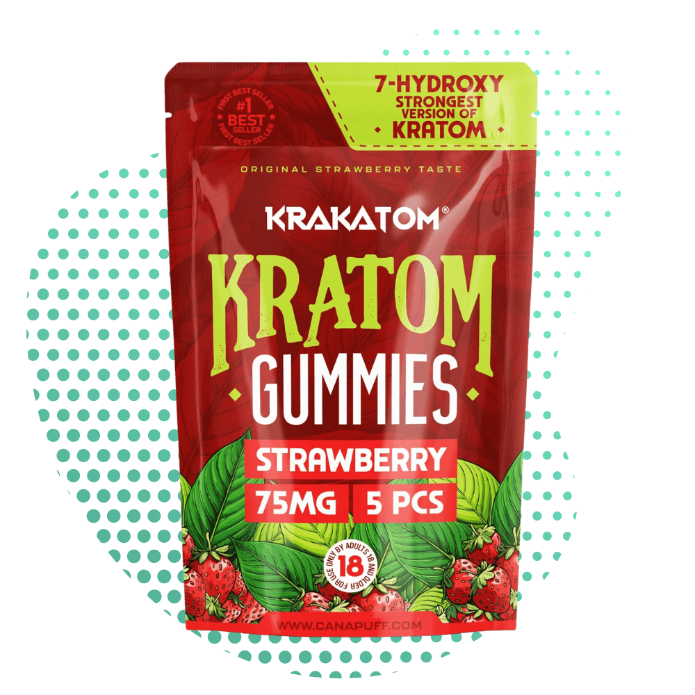 Canapuff - 7 - Hydroxy Kratom Gummies - Strawberry